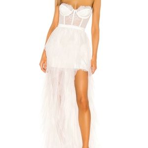 X REVOLVE Bustier Gown in White